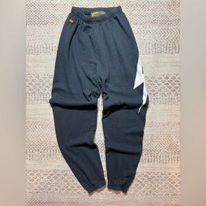 Aviator Nation Black Sweatpants with White Lightning Bolt. Brand New, no tags.